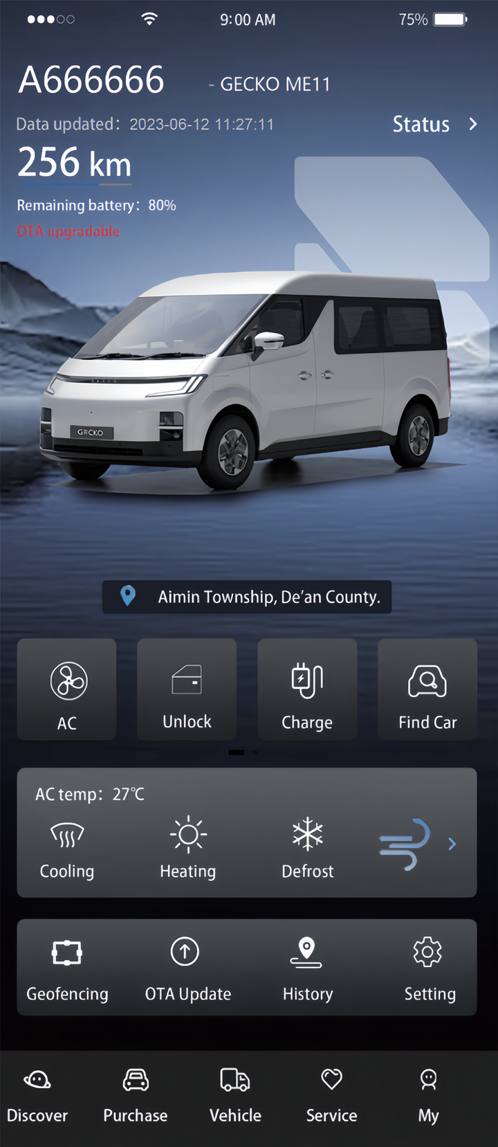 MAGICWAY-mobiilisovelluksen tilanäkymä